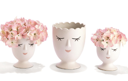 Wink and smile vases.